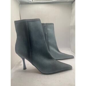 STEVE MADDEN Womens Blue Denim Brecken Pointed Toe Stiletto Booties 8 M